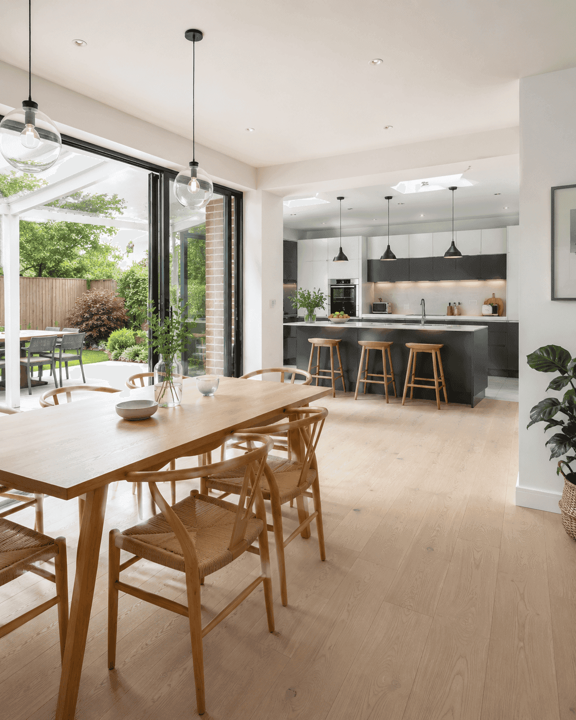 Bright contemporary kitchen with natural light